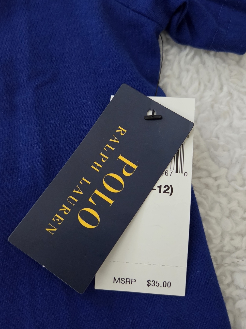 Polo by Ralph Lauren Royal Blue Short Sleeve Logo Tee with Yellow Accents. - Picture 3 of 5
